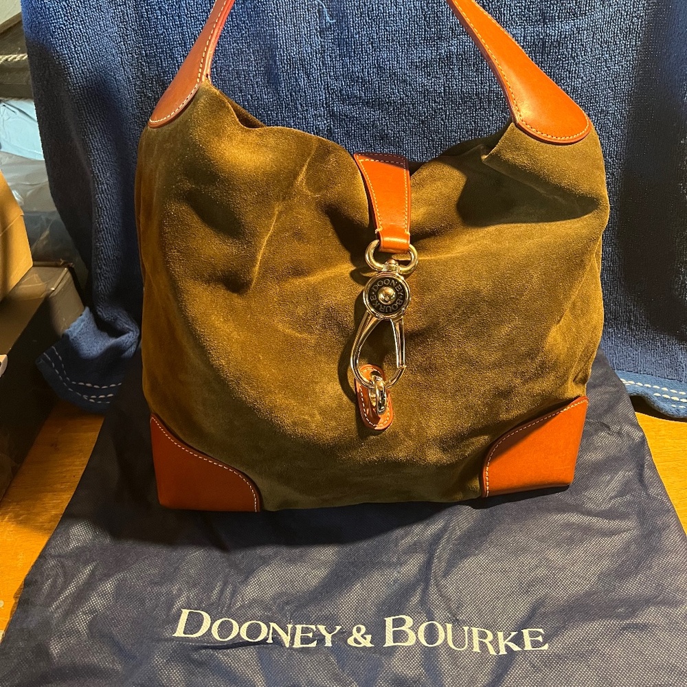 Olive suede  hobo Dooney and Bourke handbag
